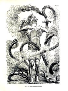 KLEY, Heinrich. 🇩🇪 "Der Schlangenbeschwörer", published in Der Orchideengarten, Nº 4, 1920.