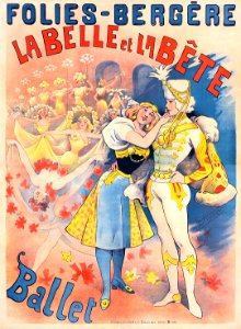 CHOUBRAC, Alfred (1853-1902).  🇫🇷  Folies-Bergère, La Belle et La Bête, Ballet, c. 1899.