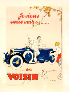 BRIDGE, Joë (Jean BARREZ, 1886-1967). Je viens vous voir ...en Voisin, 1922.
