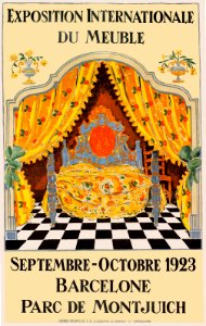 JUNYENT i SANS, Oleguer. Exposition Internationale du Meuble, Barcelone, 1923.. Free illustration for personal and commercial use.