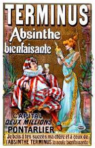 TAMAGNO, Francisco.  Absinthe Terminus Bienfaisante, c. 1890s.
