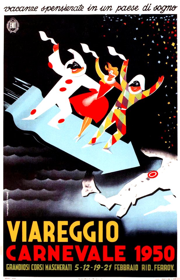 BONETTI, Uberto (1909-1993).  Viareggio Carnevale, 1950