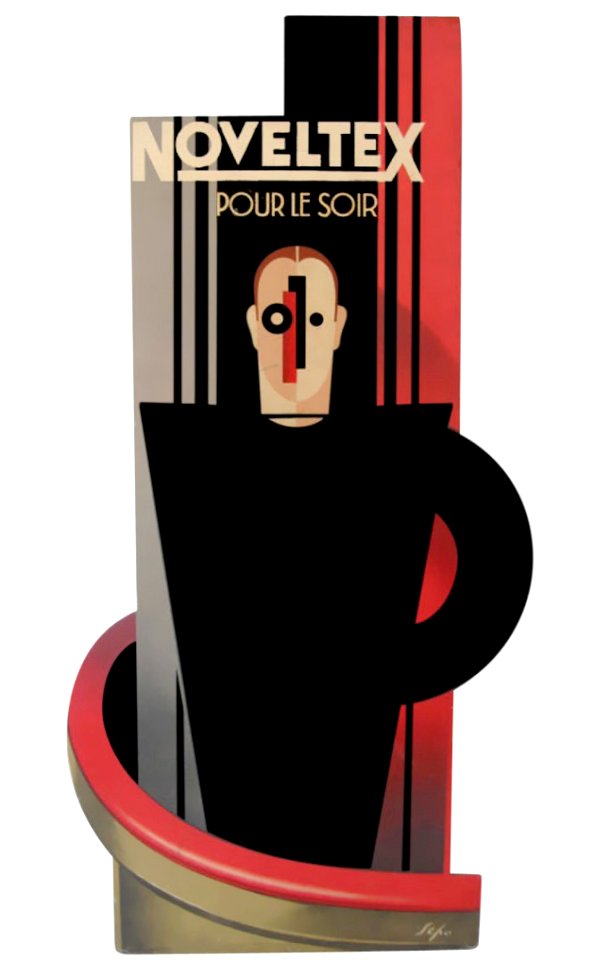 SEPO (Severo POZZATI). Noveltex, Pour le soir, c. 1930s.. Free illustration for personal and commercial use.