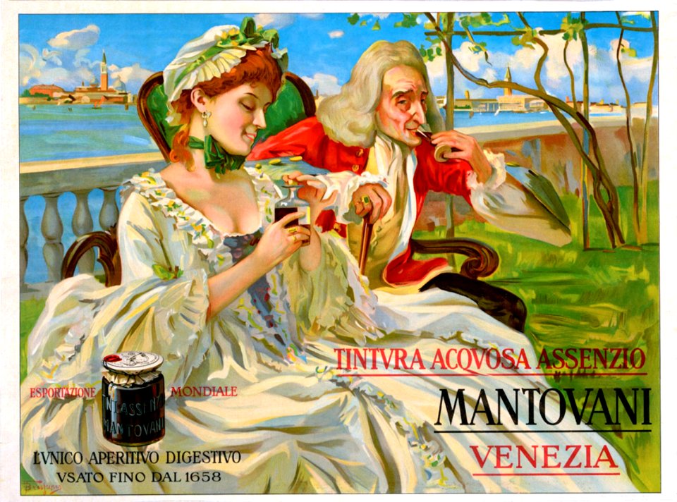 BRESSANIN, Vittorio Emanuele. Tintura Acquosa Assenzio Mantovani, 1900.