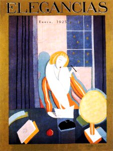 Cover of Elegancias, Jan. 1925.. Free illustration for personal and commercial use.