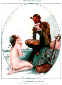 LÉONNEC,  Georges Paul Gaston.  "La Nymphe Innocente, ou...", La Vie Parisienne, 1919.
