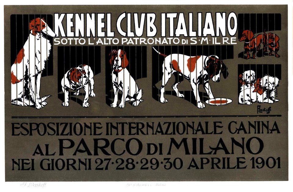 LASKOFF, Franz.  Kennel Club Italiano, Esposizione Internazionale Canina, April 1901.