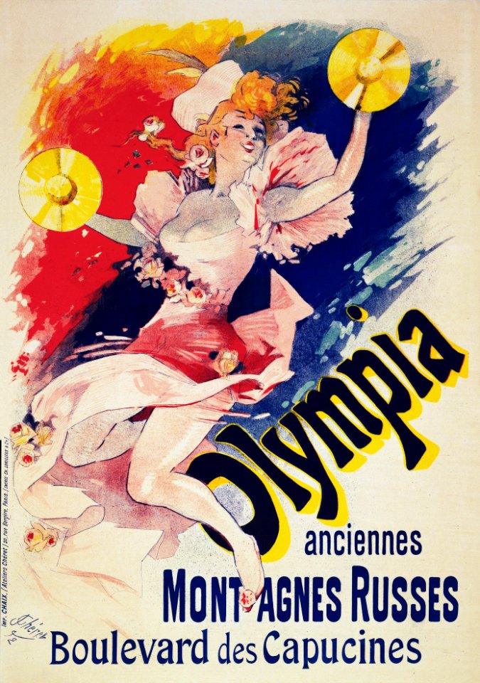 CHÉRET, Jules (1836-1932). 🇫🇷  Olympia, Anciennes Montagnes Russes, 1892.