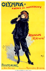 PAL (Jean de PALEOLOGU, 1860-1942).  Olympia, Irma de Montigny, "Mauvais Rêve", c. 1895.