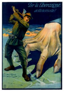MAUZAN, Achille Lucien.  Per la liberazione sottoscrivete, 1917.