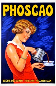 Phoscao, exquis déjeuner, puissant reconstituant, c. 1930.