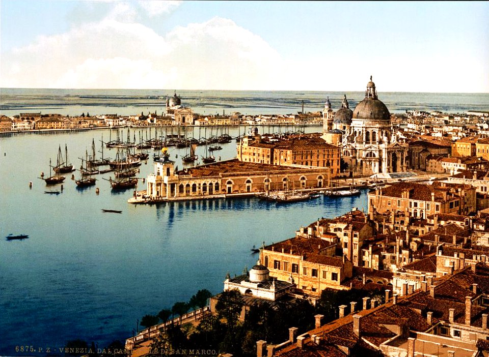 Venezia dal Campanile di San Marco, vintage postcard, c. 1900s.