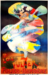 PAL (Jean de PALEOLOGU, 1860-1942).  La Loïe Fuller, Folies Bergère.