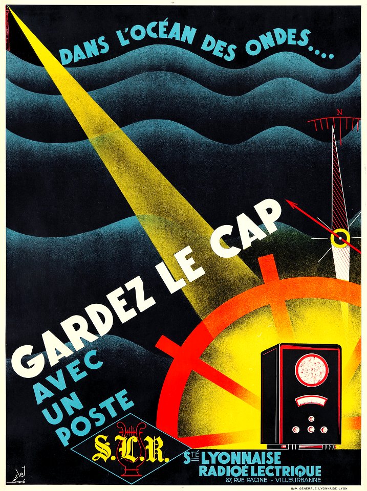 BURLET, René.  Gardez le Cap avec un poste SLR, c. 1930.
