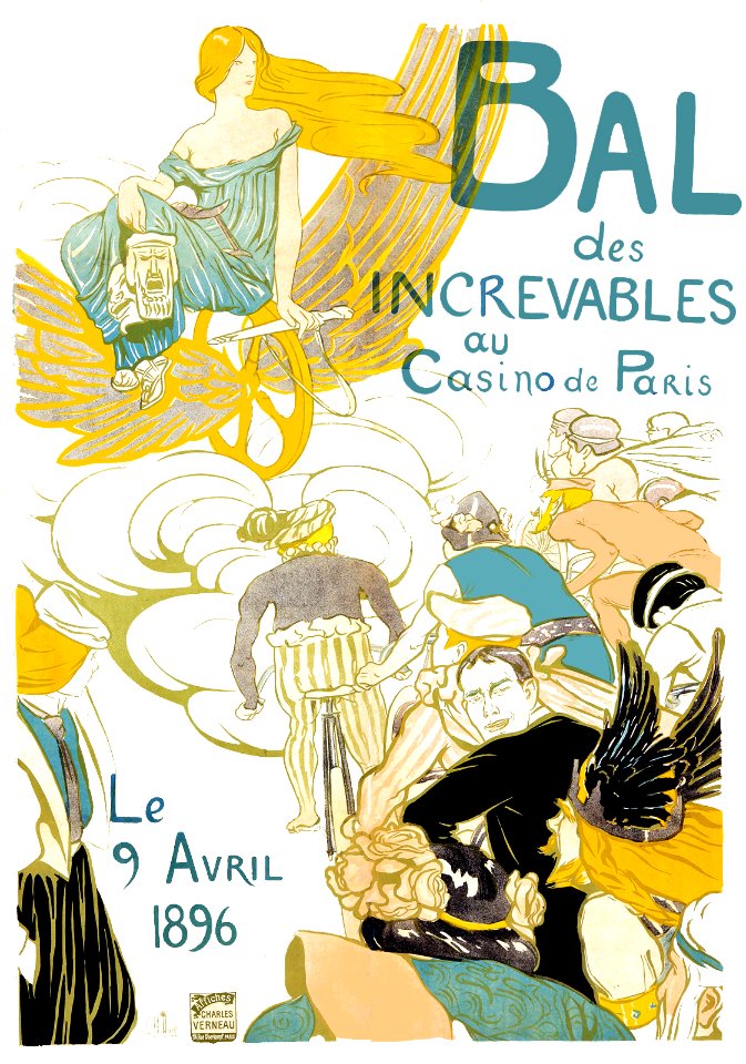 DUFAU, Clementine Hélène.  Bal des Increvables au Casino de Paris, April 1896.