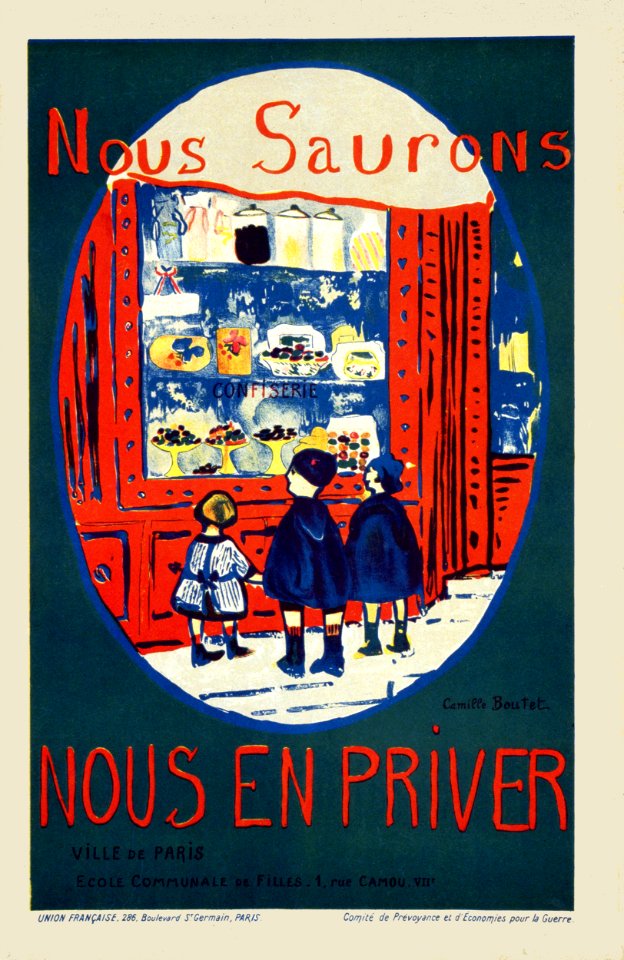 BOUTET, Camille. Nous saurons nous en priver, 1918.