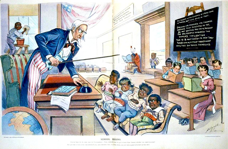 DALRYMPLE.  "School Begins", Judge magazine, c. 1899.