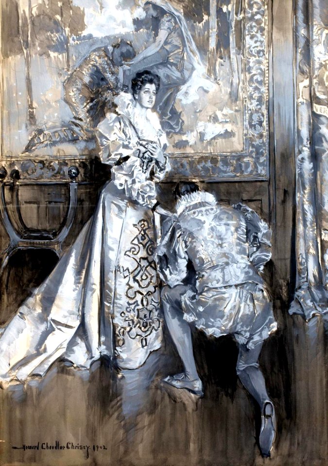 CHRISTY, Howard Chandler (1872-1952). 🇺🇸  [Knight and Lady], 1902.