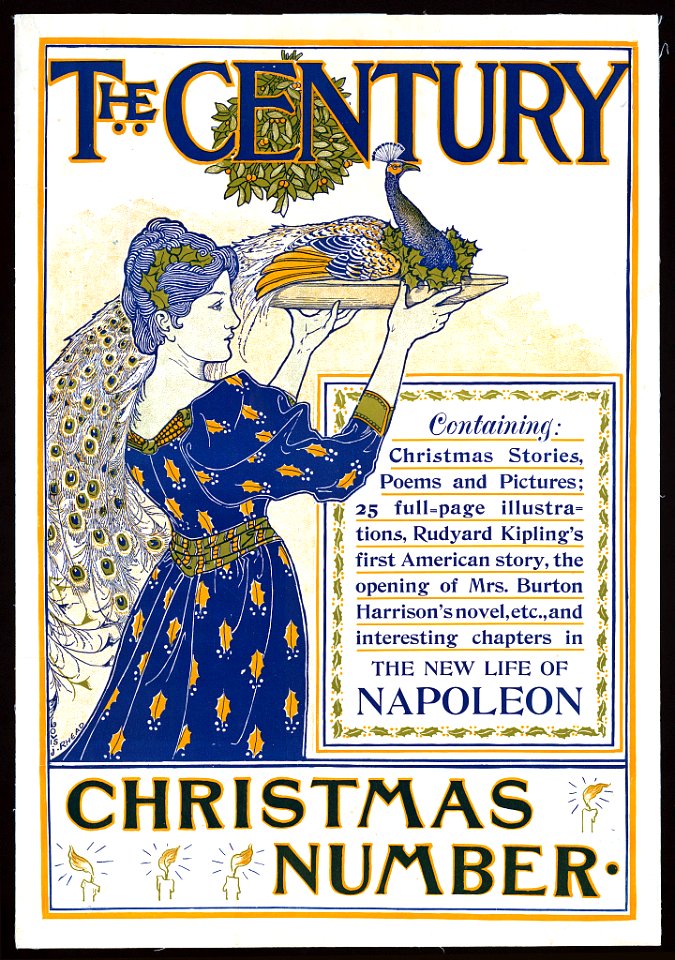 RHEAD, Louis.  Cover of The Century magazine, Xmas Number, 1894.