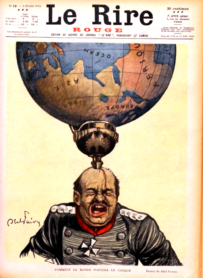 FAIVRE, Abel.  Cover of Le Rire magazine, Feb. 6, 1915.