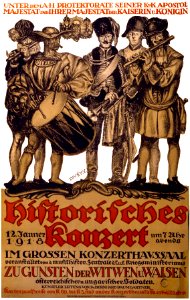DIVÉKY, Josef von (1887-1951).  Historisches Konzert, zu Gunsten der Witwen und Waisen, Jan. 1918.
