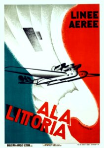 RICCOBALDI DEL BAVA, Giuseppe.  Linee Aeree, Ala Littoria, 1934.