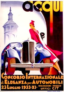 ROMOLI, Filippo.  Acqui, Concorso Internazionale di Eleganza per Automobili, 1933.