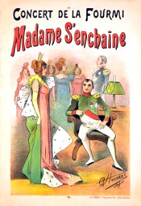 CHOUBRAC, Alfred (1853-1902).  🇫🇷  Madame S'enchaîne, Concert de la Fourmi, c. 1890s.