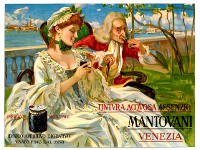BRESGARINI. Mantovani, Tintura Acquosa Assenzio, c. 1900.. Free illustration for personal and commercial use.