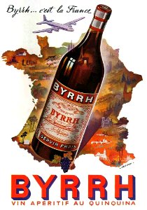 FALCUCCI.  Byrrh Vin Apéritif au Quinquina, c'est la France, c. 1950s.