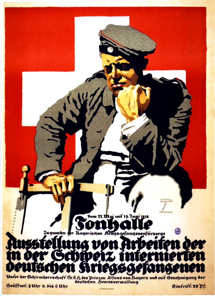 HOHLWEIN, Ludwig. Tonhalle ... Ausstellung von Arbeiten der in der Schweiz internierten deutschen Kriegsgefangenen, 1918
