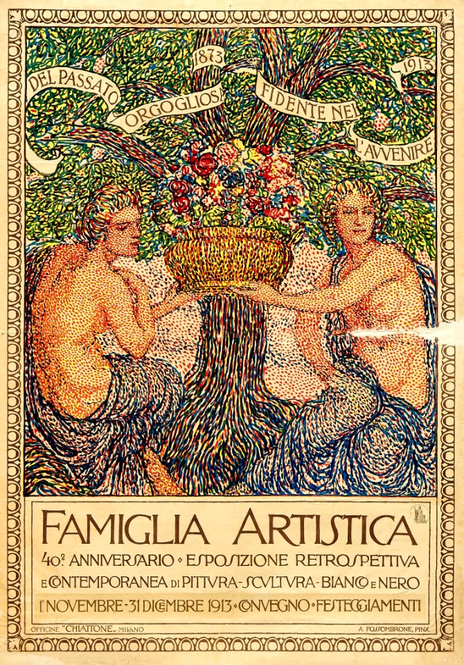 FOSSOMBRONE, Andrea (1886-1963).  Famiglia artistica, 40º Anniversario, Exposizione Retrospettiva e Contemporanea, 1913.