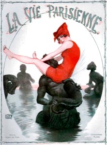 LÉONNEC,  Georges.  Cover of La Vie Parisienne, c. 1920s.