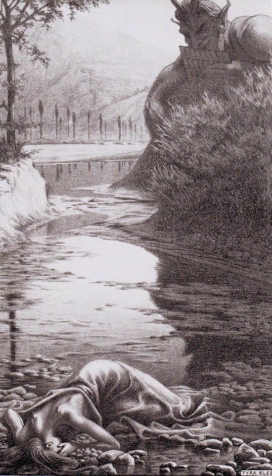 KLEEN, Tyra (1874-1951). 🇸🇪  Psyche and Pan, 1904.