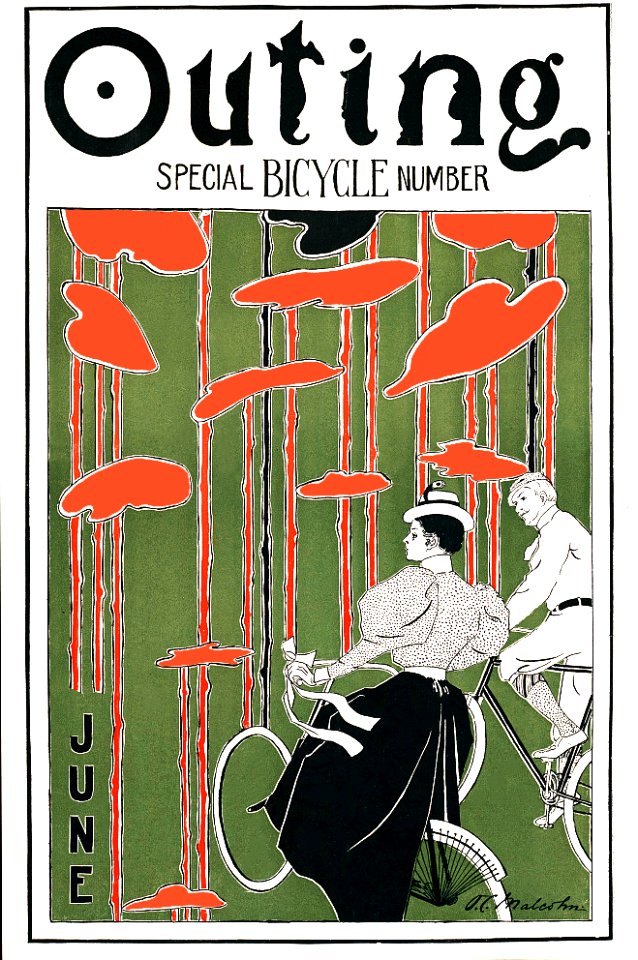 MALCOLM, O. C.  Cover of Outing magazine, Special Bicycle Number, June 1896.