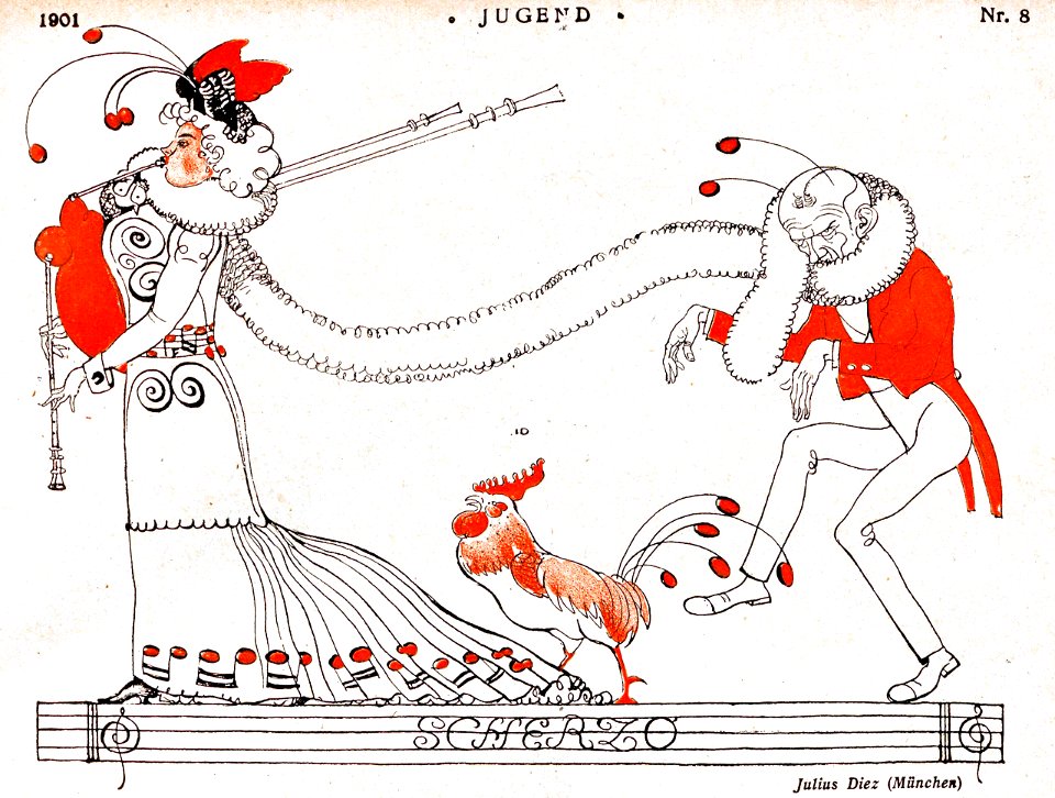 DIEZ, Julius.  ‘Scherzo’, Jugend, 1901.