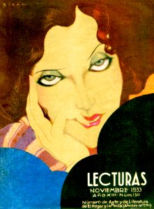 RIBAS MONTENEGRO, Federico.  Lecturas magazine, "Número de Arte y de Literatura" [special Art and Literature issue] of El Hogar y la Moda, Nov. 1933