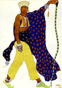 BAKST, Lev Samoilovich (Leon Bakst). The Pilgrim, 1922.. Free illustration for personal and commercial use.