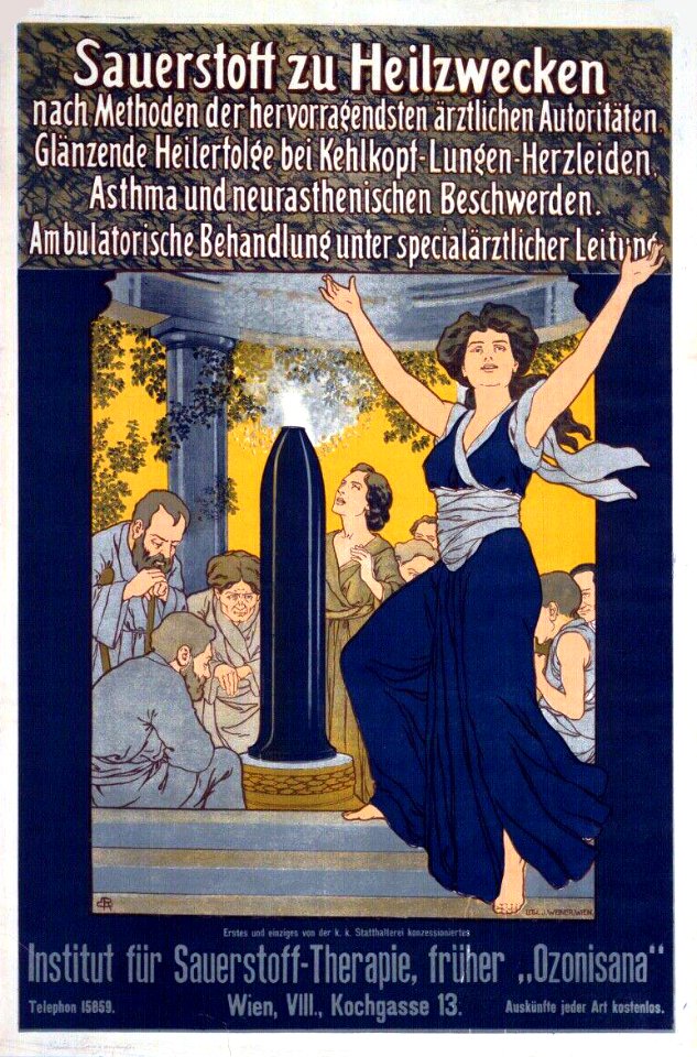 RANZENHOFER, Emil.  Sauerstoff zu Heilzwecken, Institut für Sauerstoff-Therapie, Wien.