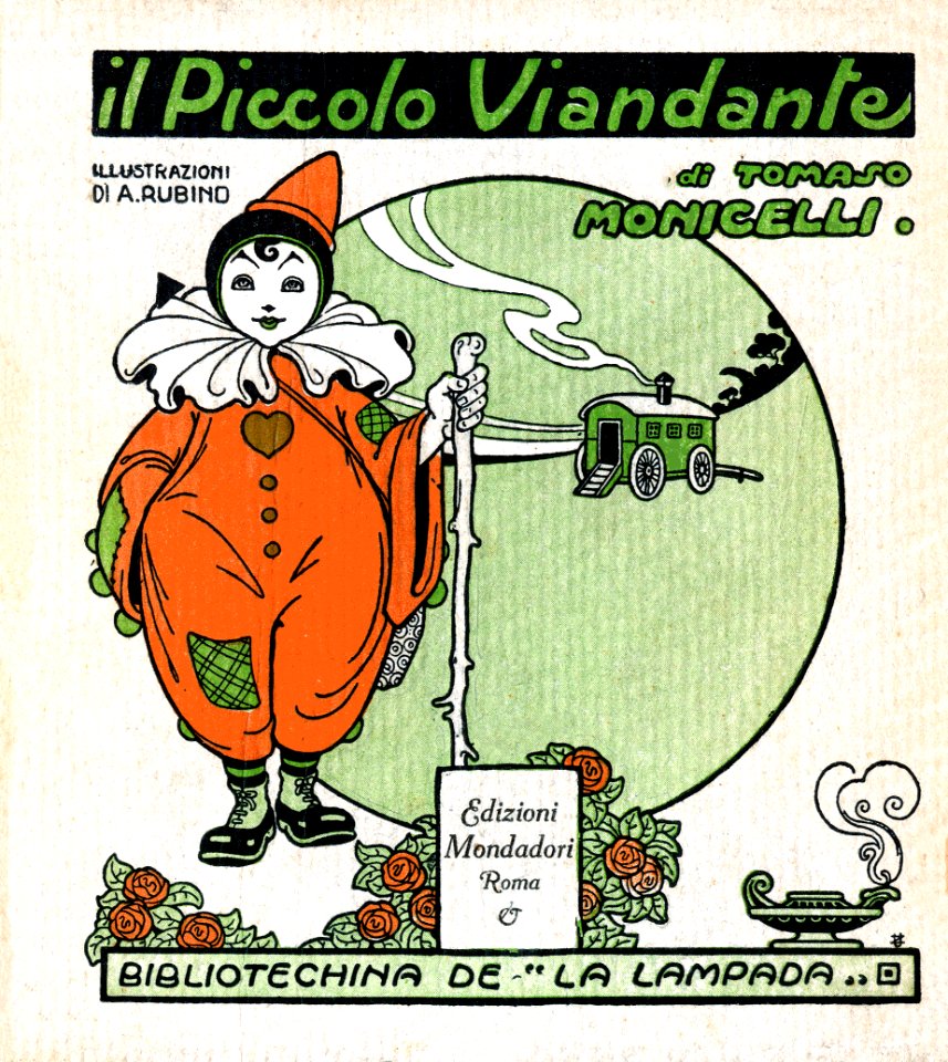 RUBINO, Antonio.  Il piccolo viandante di Tomaso Monicelli [book cover], 1913.