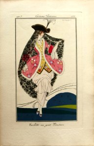 BRUNELLESCHI, Umberto (1879-1949). 🇮🇹  "Toilette au goût Vénitien", Costumes Parisiens, Nº 122, 1913.