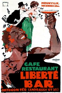 SATORI, Lipot (1899-1943).  Liberté Bar, Cafe Restaurant, 1918.