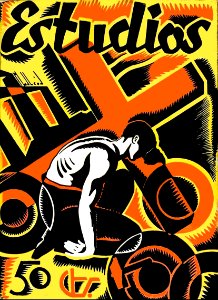 MONLEÓN, Manuel. Cover of "Estudios", 1933.. Free illustration for personal and commercial use.