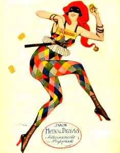 RIBAS MONTENEGRO, Federico. Jabón Heno de Pravia, Intensamente Perfumado, 1917.. Free illustration for personal and commercial use.