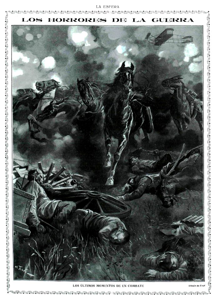 ESPI, M. 🇪🇸 "Los horrores de la guerra" published in La Esfera magazine, Madrid, Oct. 31, 1914.