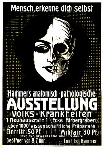 WOLF, Rudolf Robert. Hammer's anatomisch-pathologische Ausstellung Volks-Krankheiten, 1906.. Free illustration for personal and commercial use.