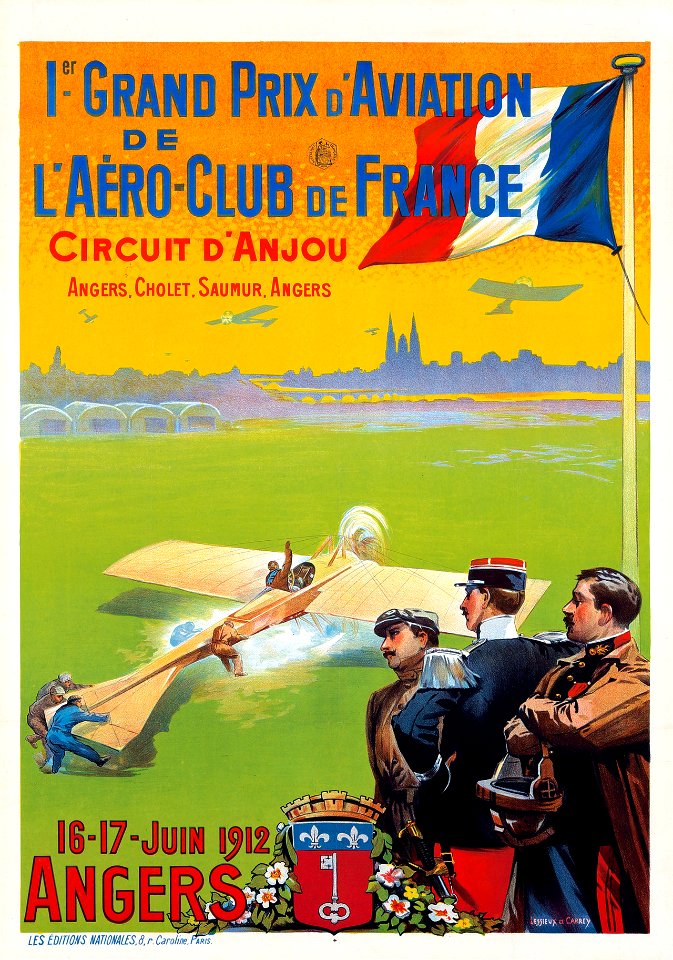 LESSIEUX, Ernest-Louis.  🇫🇷  Grand Prix d'Aviation, Angers, 1912.