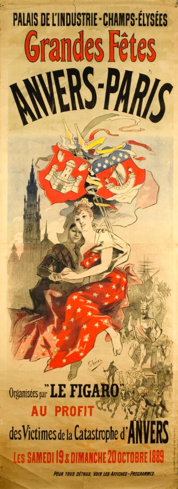 CHÉRET, Jules (1836-1932). 🇫🇷  Grande Fêtes Anvers-Paris, 1889.