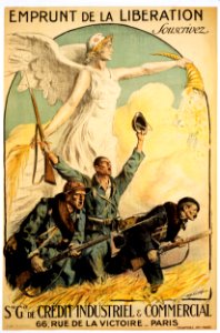 JONAS, Lucien. Emprunt de la Liberation. Souscrivez. Sté. Gle. de Crédit Industriel & Commercial, 1918.