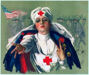 FISHER, Harrison (1875-1934). 🇺🇸  Join the Red Cross, [study?], c. 1918.